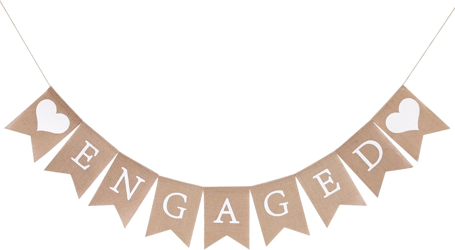 Rustic Engagement Burlap Banner for Bridal Shower