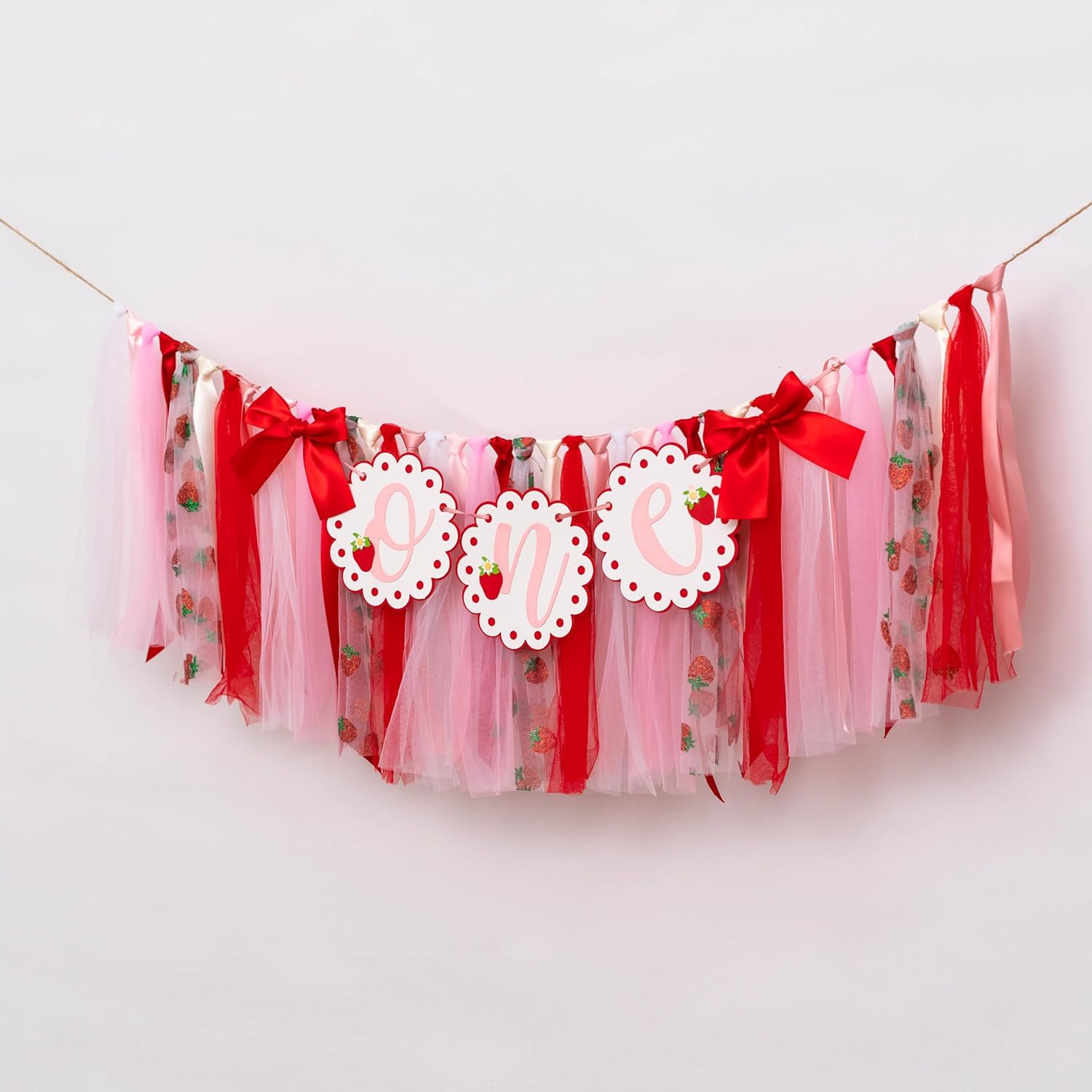 Strawberry Birthday Highchair Banner for Parties