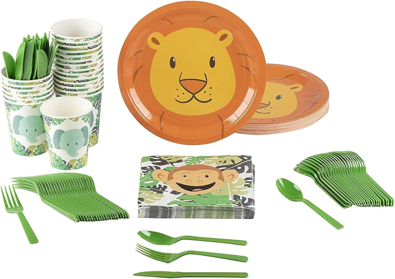 BLUE PANDA Animal Party Pack Serves 24