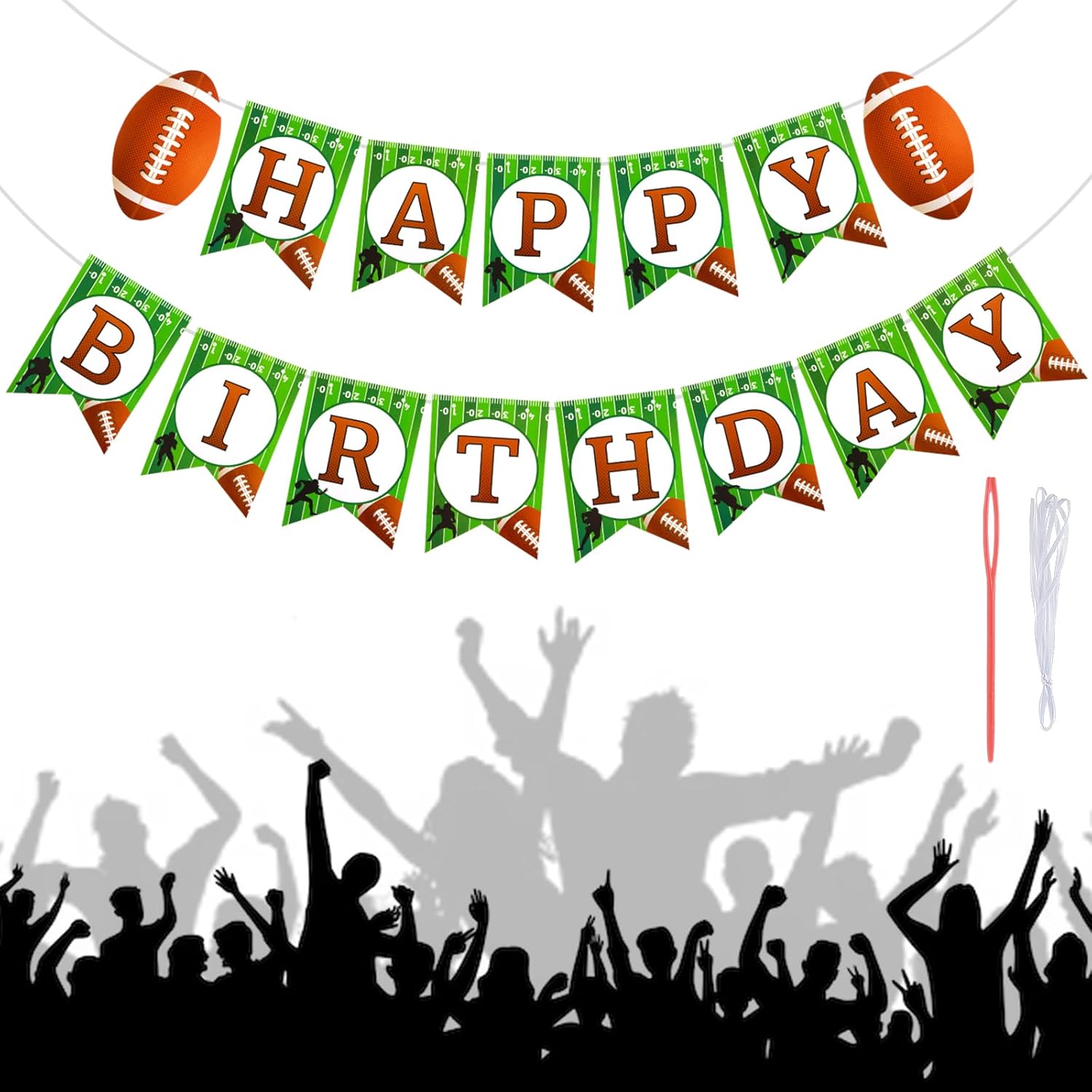 Grevosea Football Birthday Banner Party Decorations