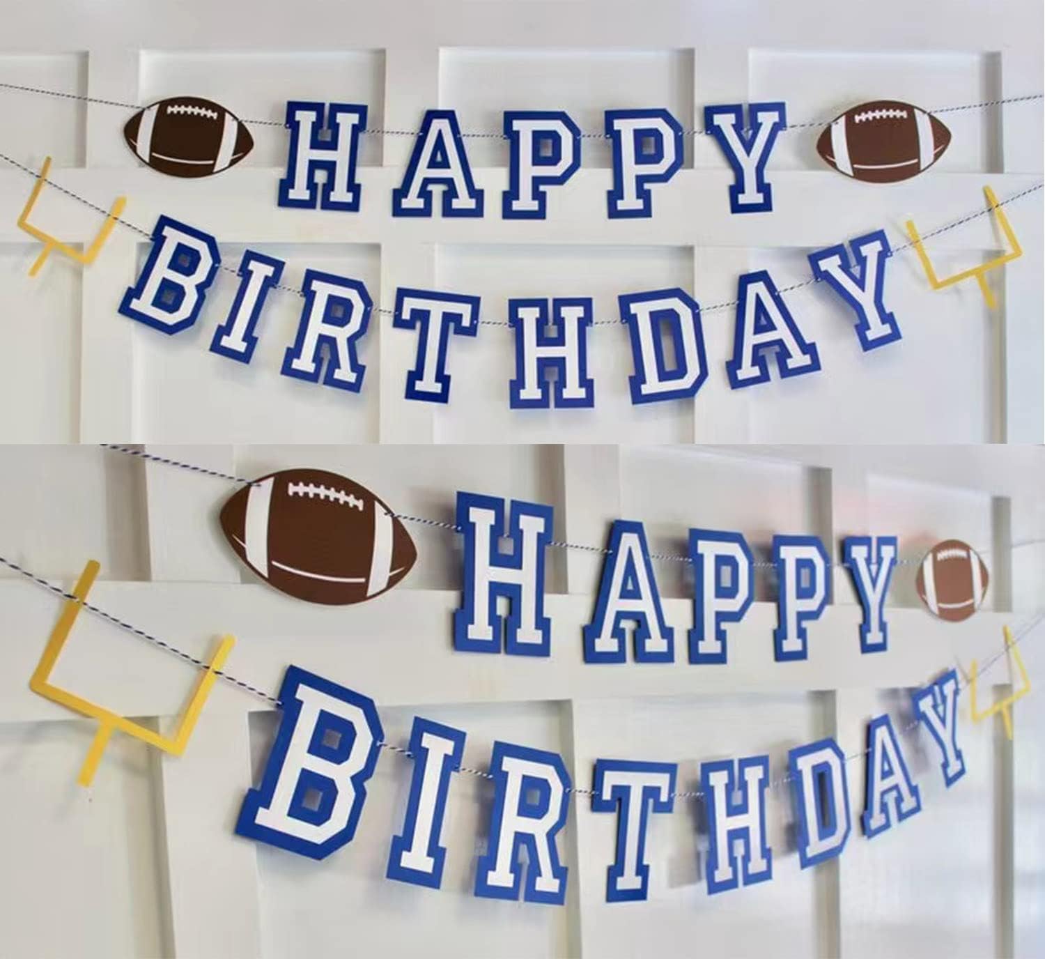 Football Birthday Banner Set with Flags and Bunting