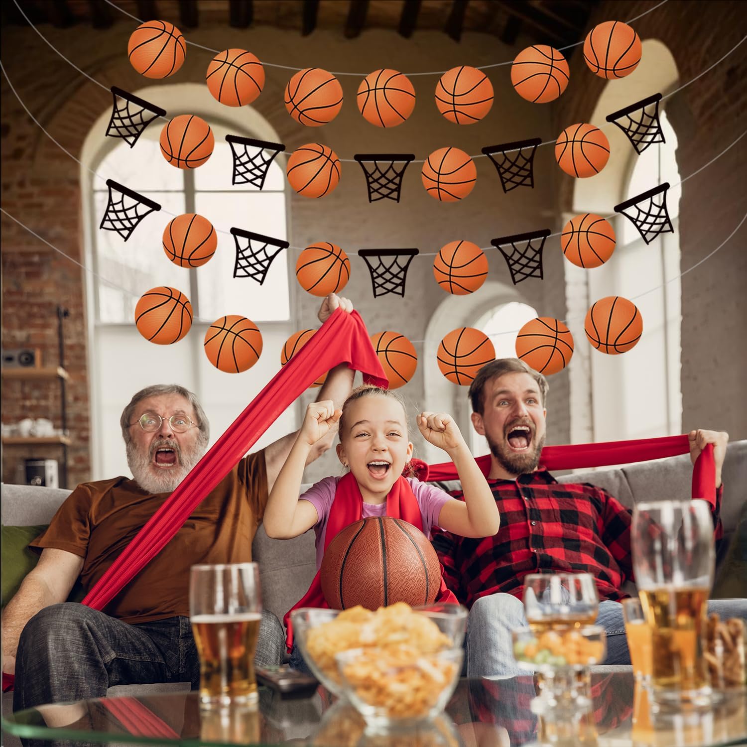 Basketball Party Banners 4 Pcs Slam Dunk Decorations