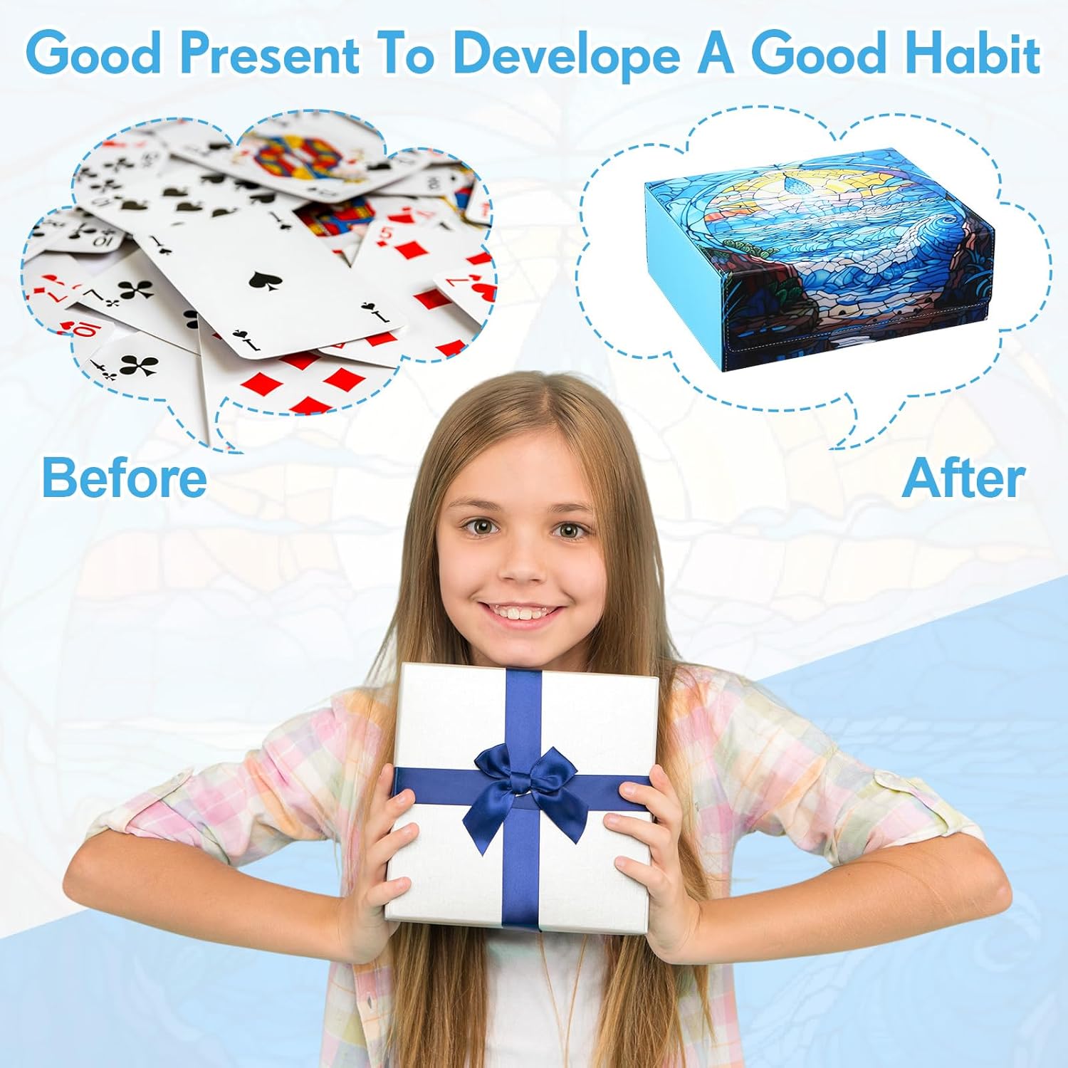 1800 PU Card Storage Box with Magnetic Closure