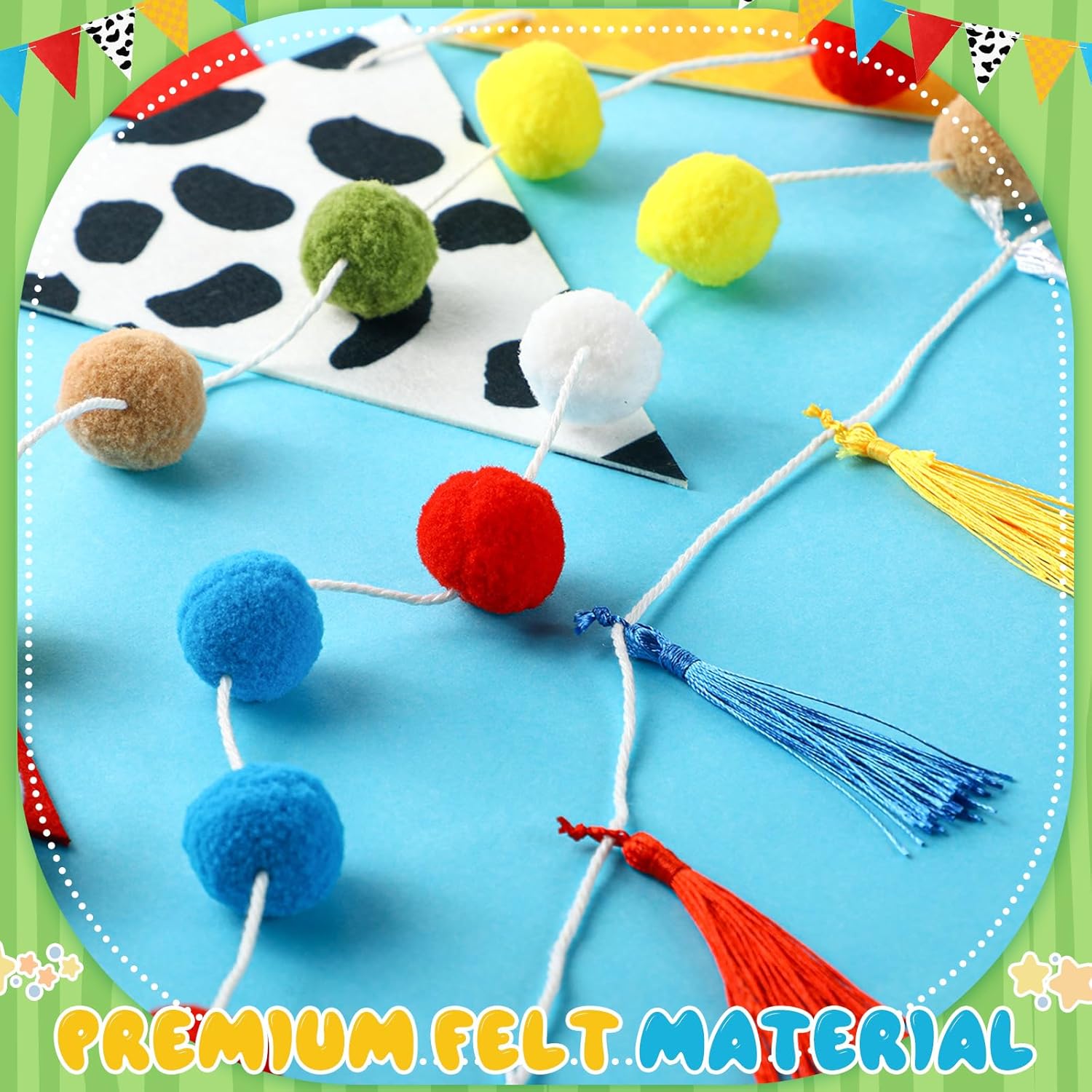 5 Pcs Cartoon Story Party Decorations 98 ft Garland
