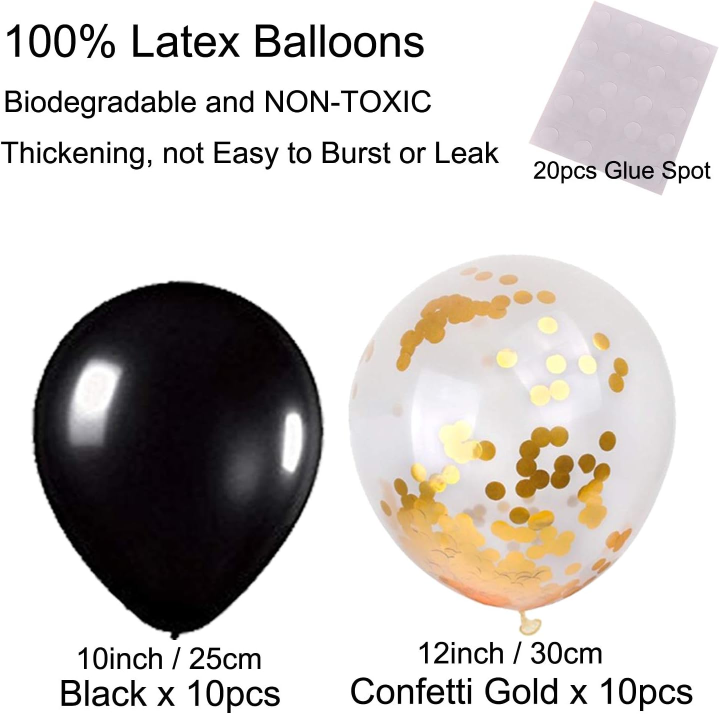 ZERODECO Black and Gold Party Decor Kit