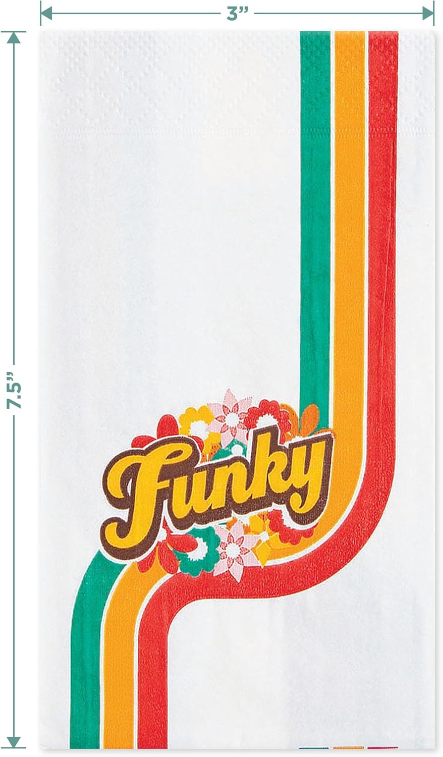 70s Decades Party Supplies - Funky Stripe Plates and Napkins Set