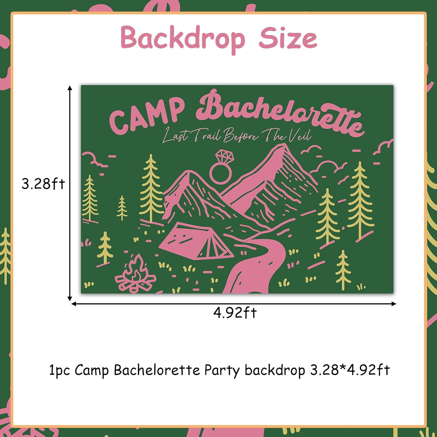 Wonmelody Camp Bachelorette Party Decorations Banners