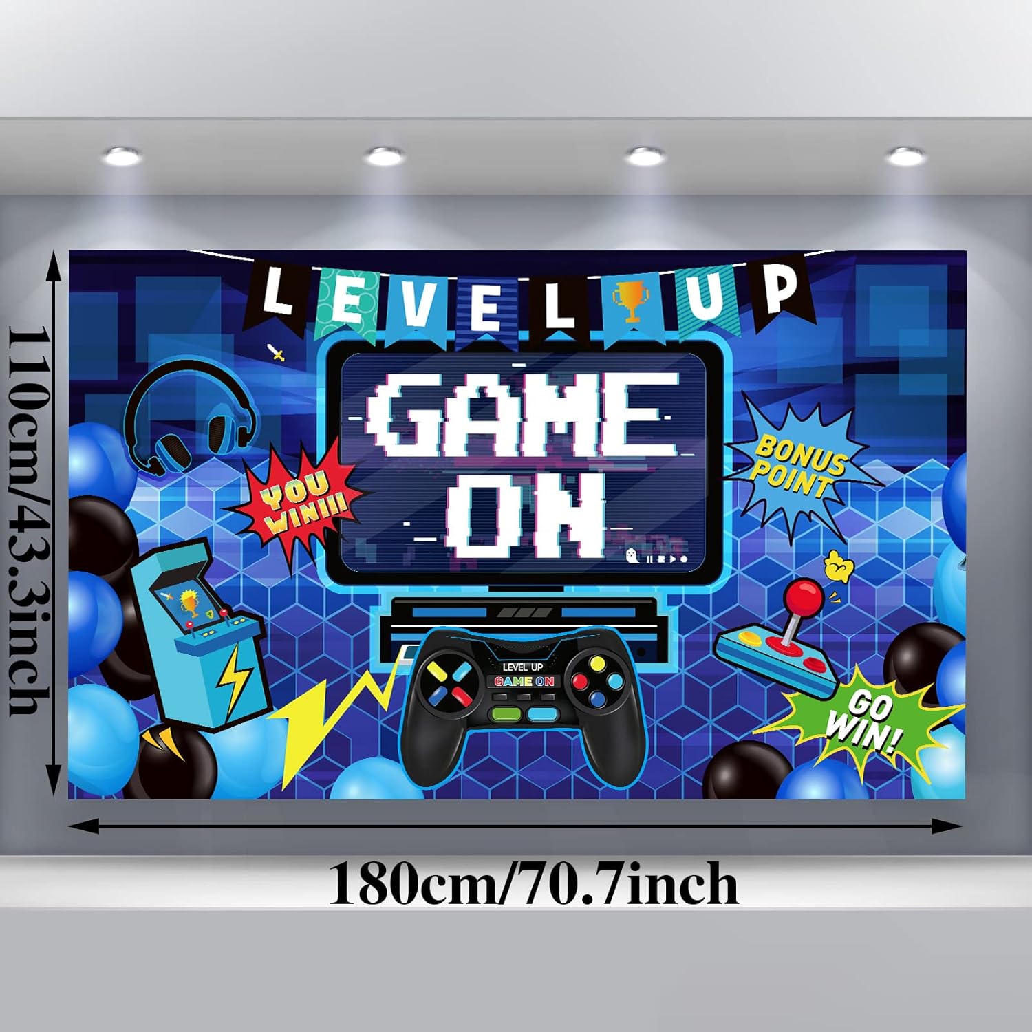 Blulu Video Game Party Decor Banner for Game Lovers