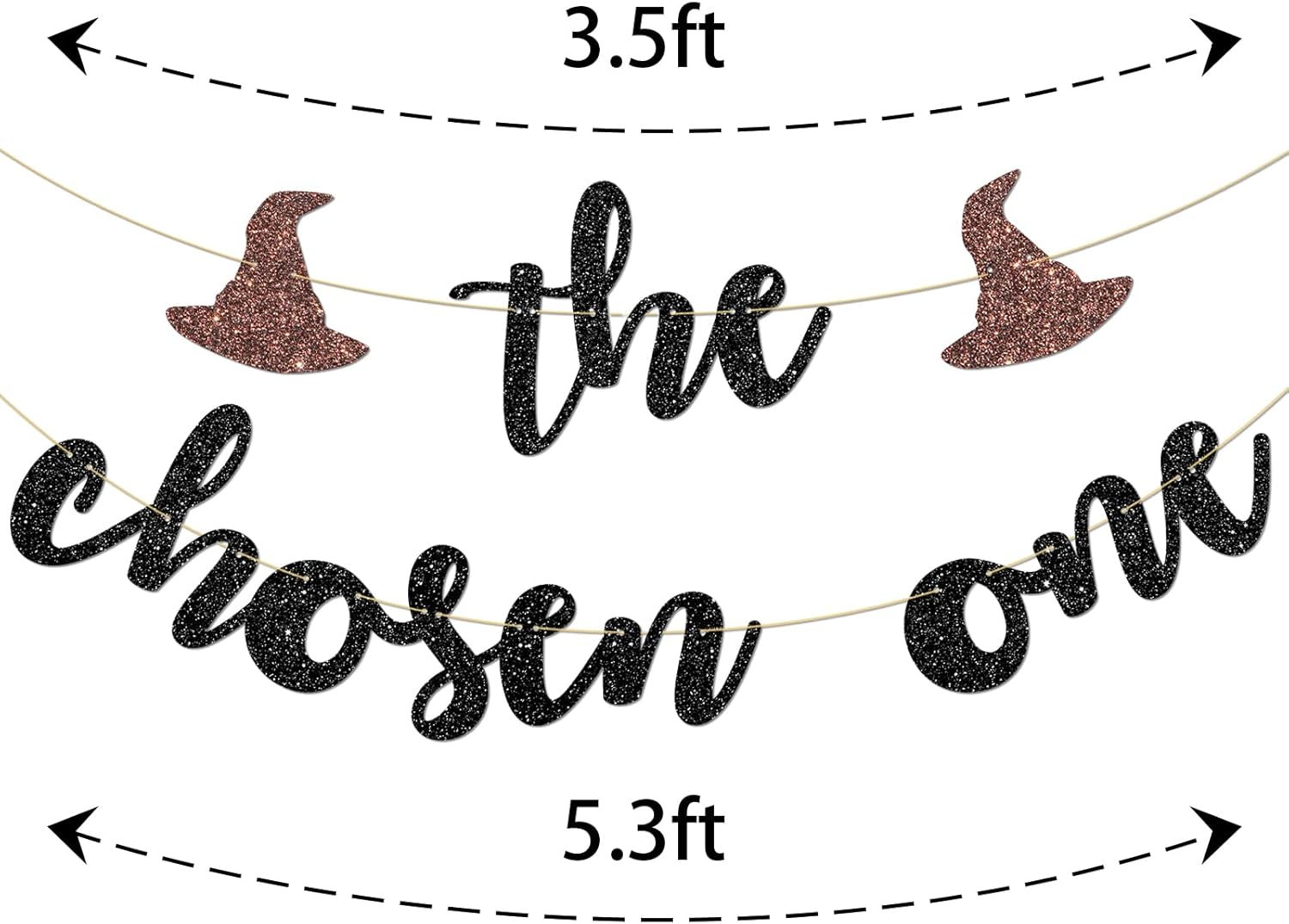 Wizard Theme 1st Birthday Banner with Glitter