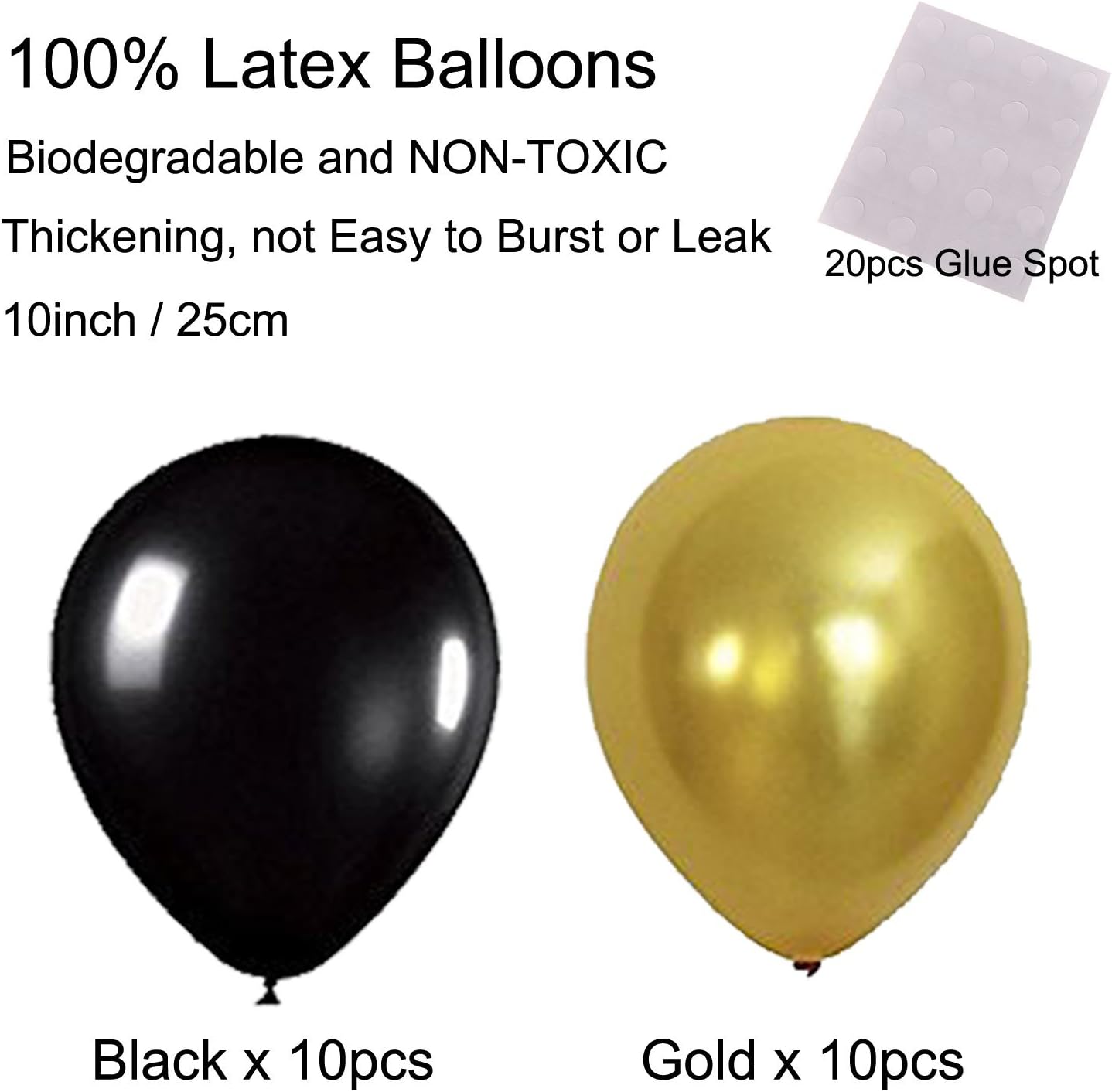 ZERODECO Birthday Party Decoration Black Imitation-Gold