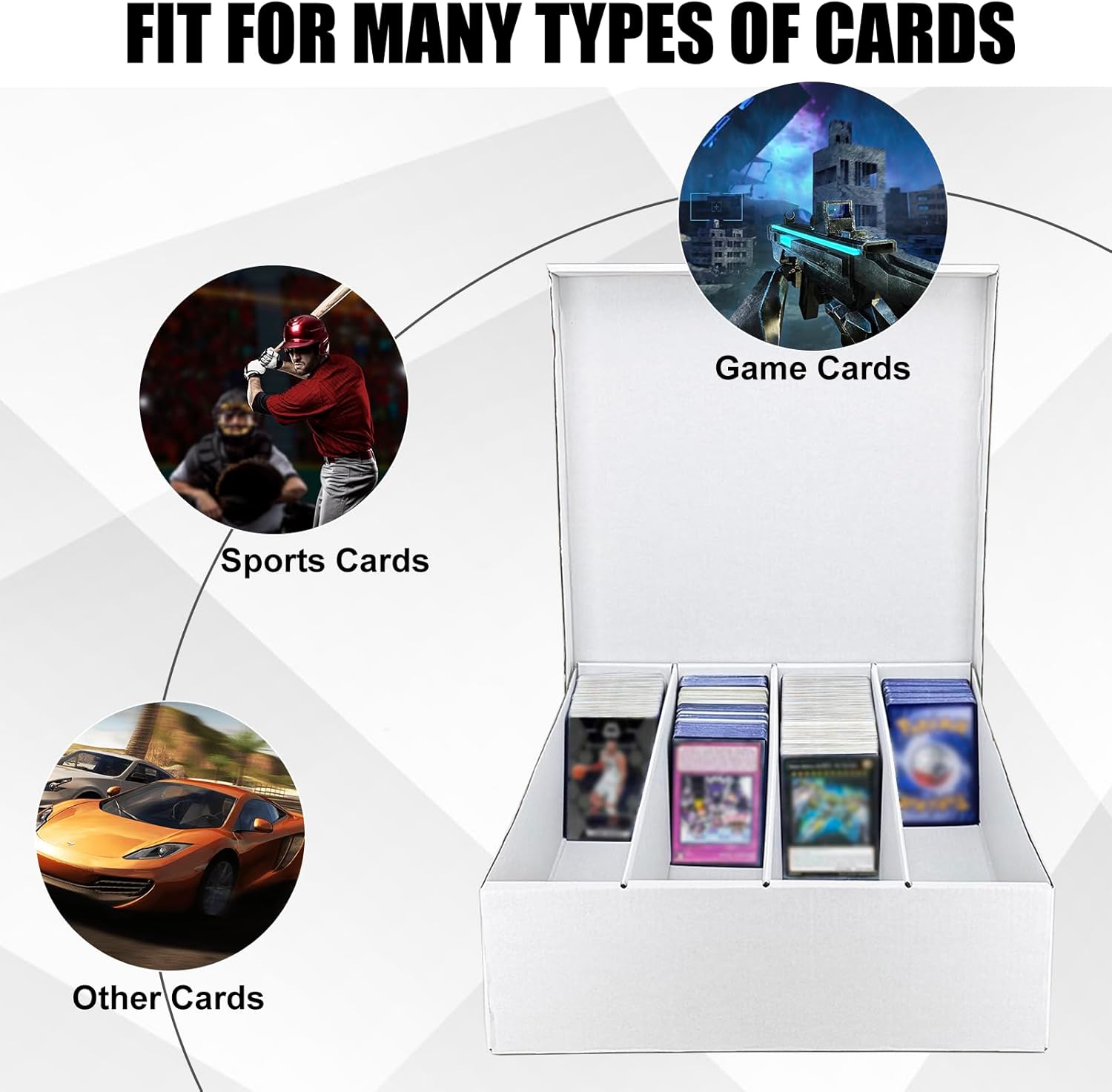 4 Row Trading Card Storage Box 2 Pack