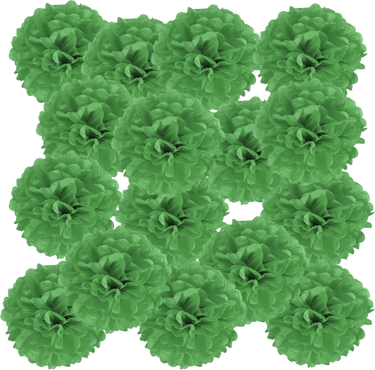 PATIKIL 4 Inch Green Tissue Pom Poms 20 Pack
