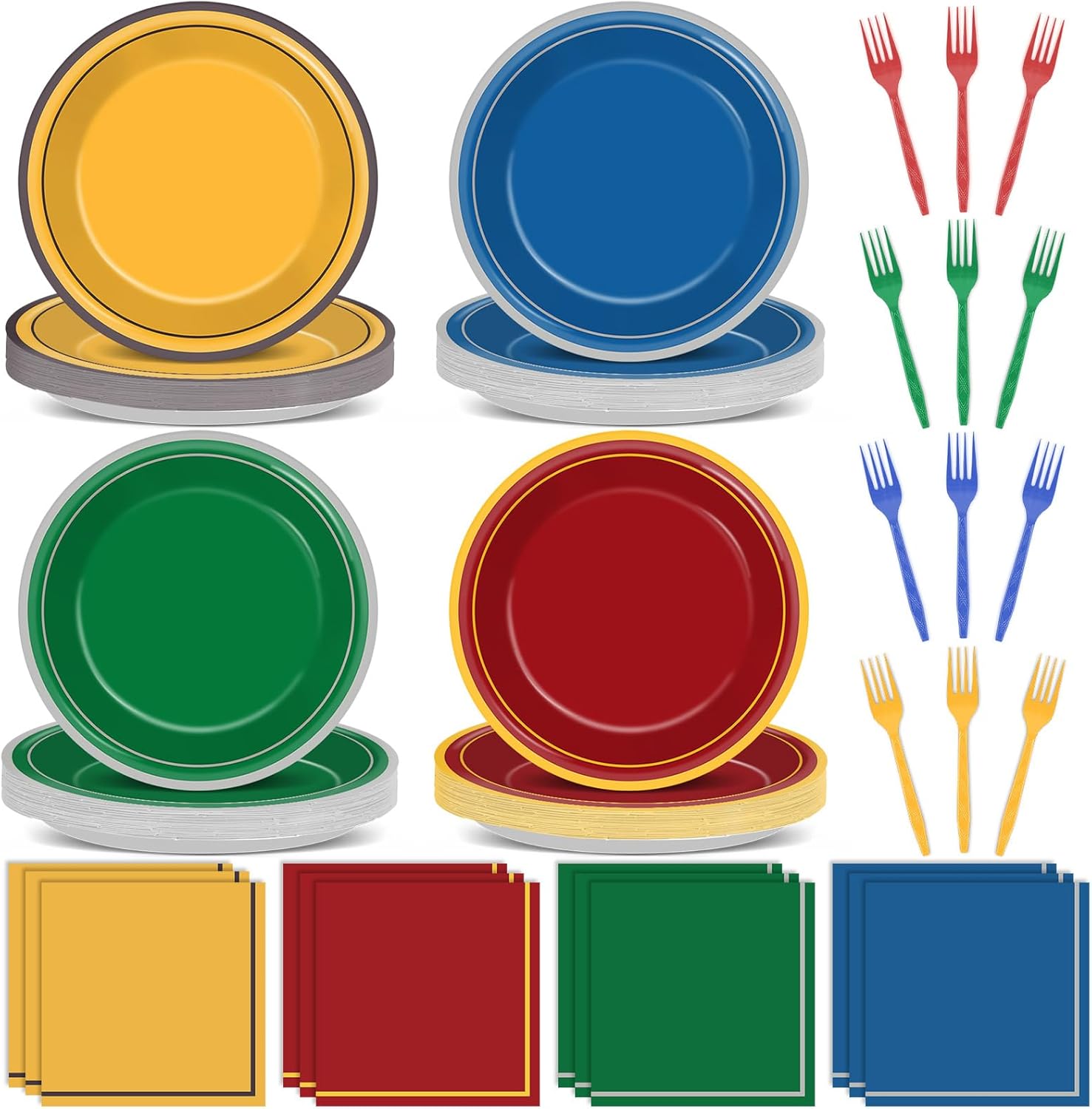 96Pcs Wizard School Party Plates and Napkins Set