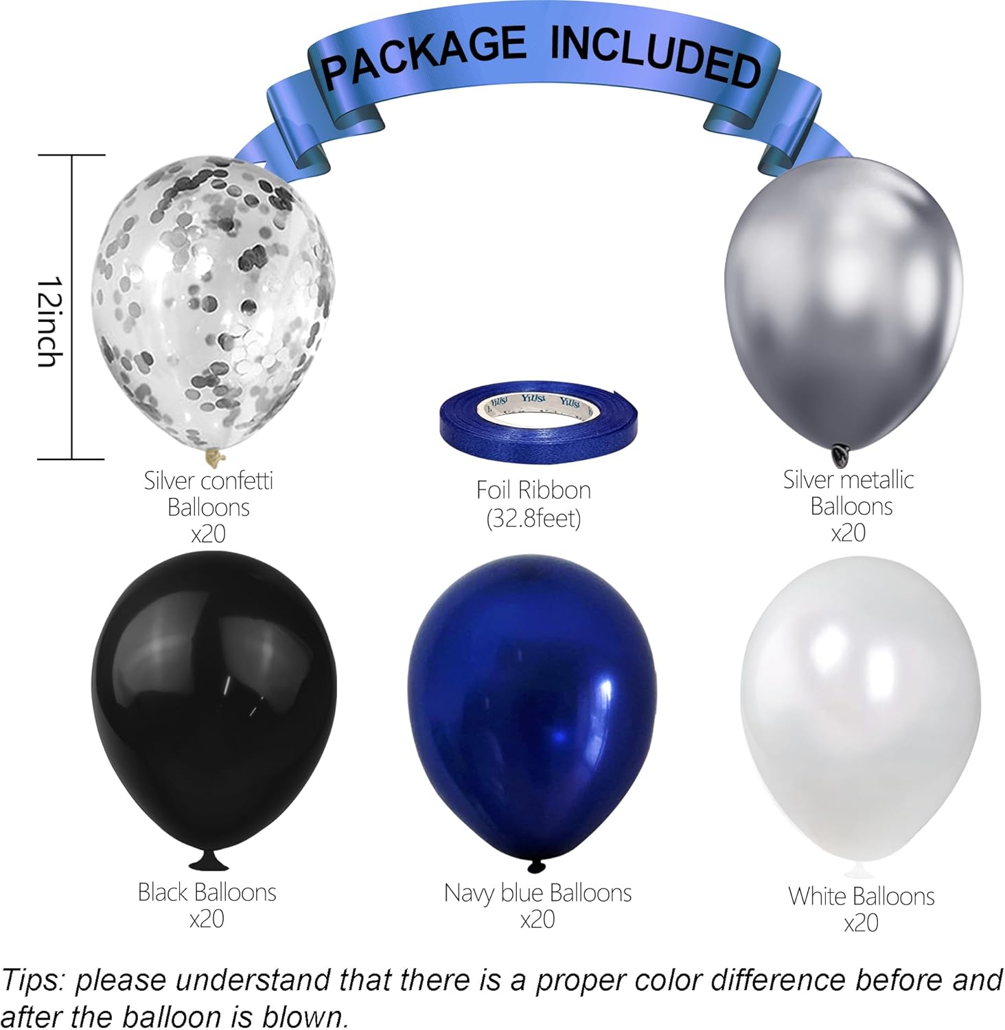100pcs Chrome Metallic Balloons for Party Decorations