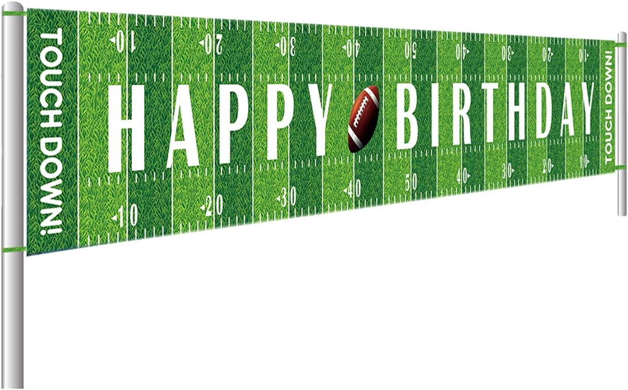 Large Football Birthday Yard Sign Banner 98x16ft