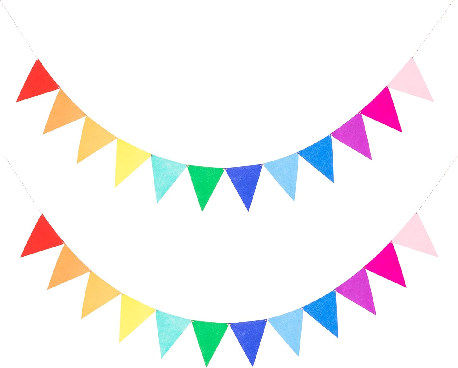 LOVENJOY 2 Rainbow Banners Felt Bunting Decorations