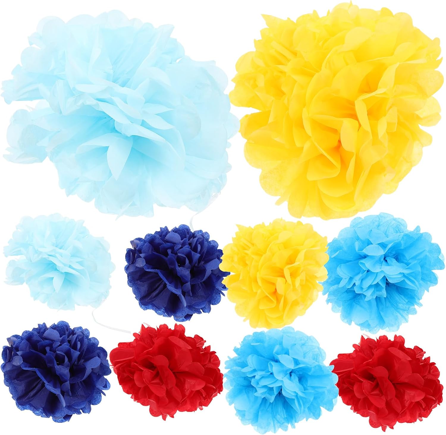 LUOZZY 10Pcs Tissue Pom Poms Decorations