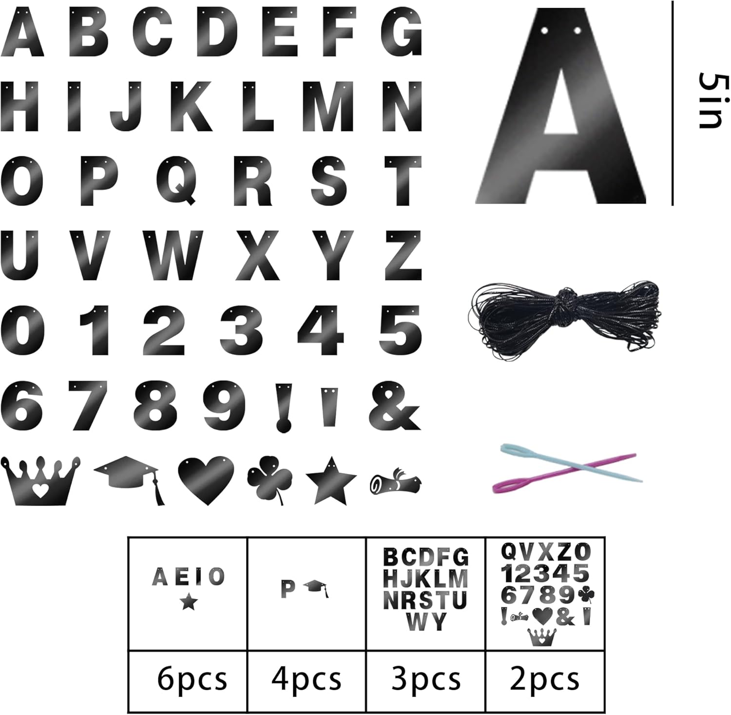 131 PCS Custom Birthday Wedding Banner Letters