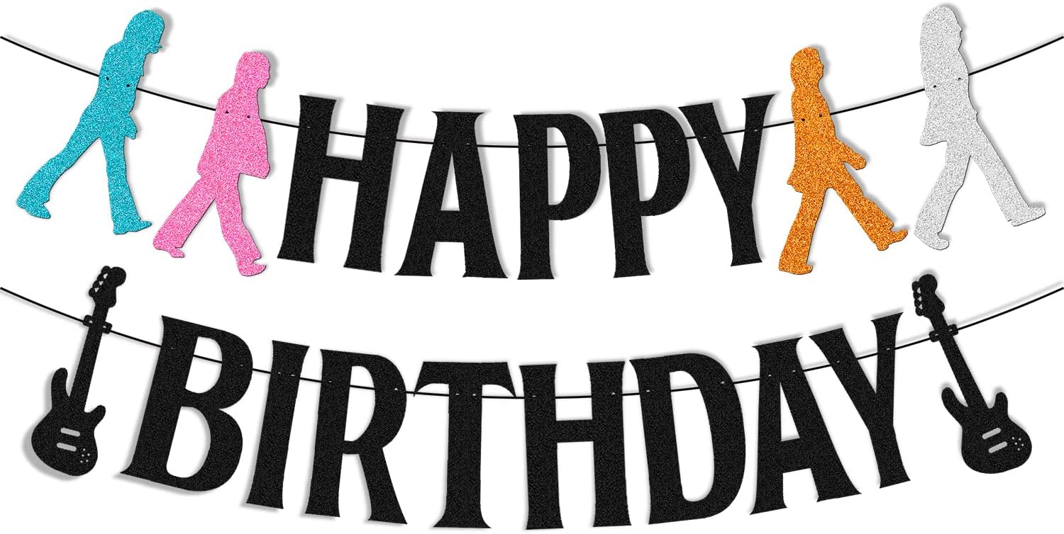 50s Rock Roll Birthday Banner Garland Decor