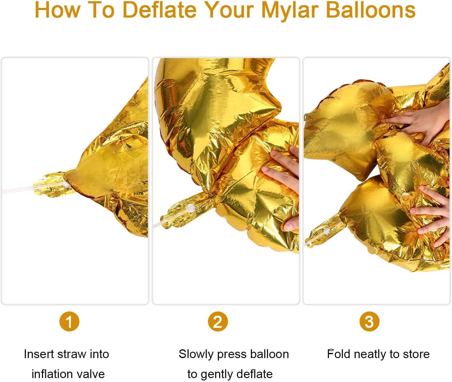 Gejoy 24 Piece 16 Inch Gold Chain Balloons for Hip Hop Parties