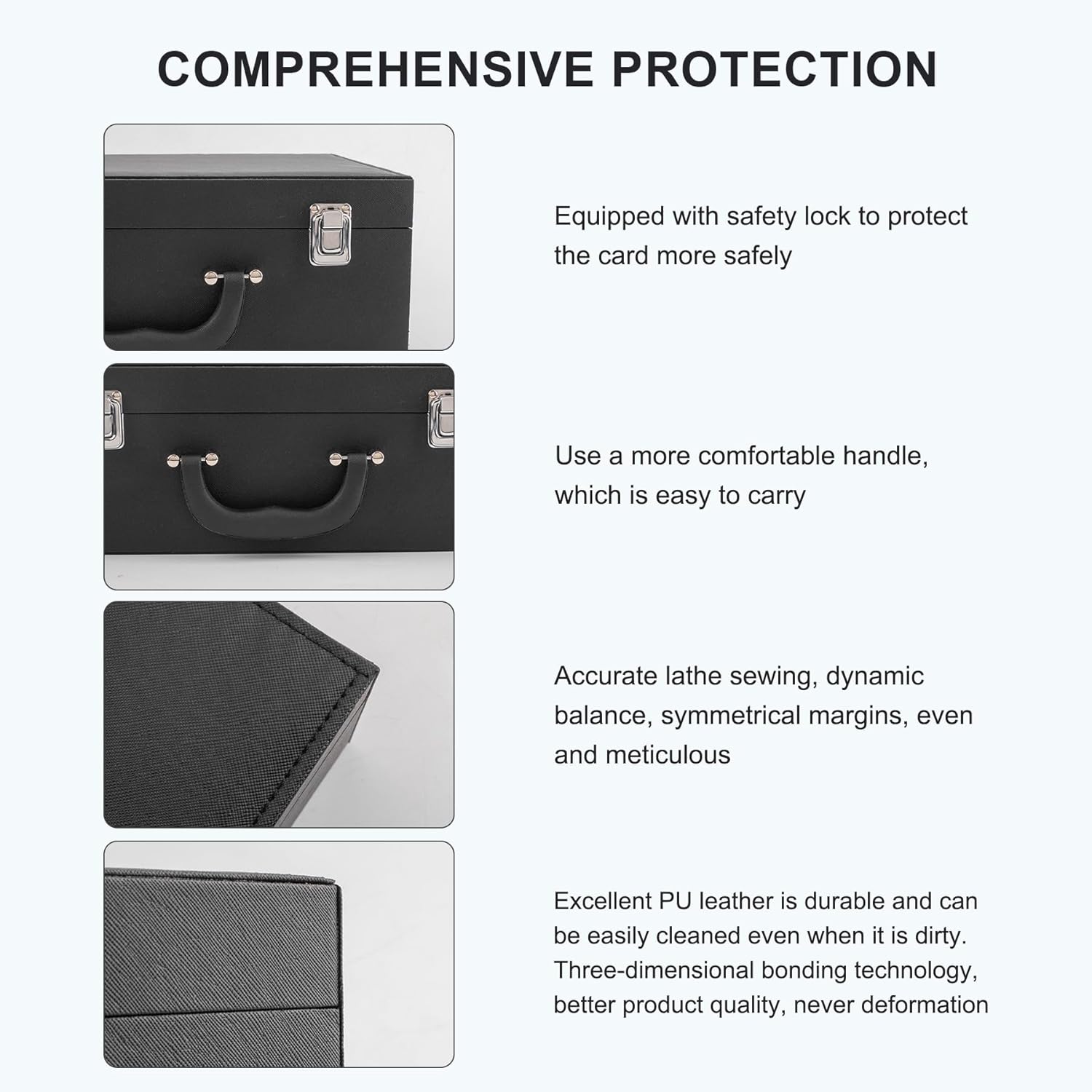 Leather Closure Card Storage Box for 3300 Trading Cards