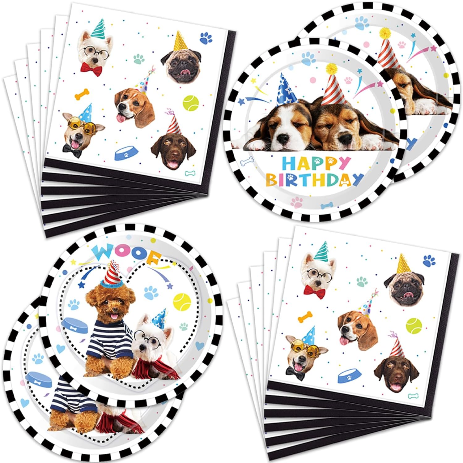 40Pcs Dog Birthday Decorations Party Pack