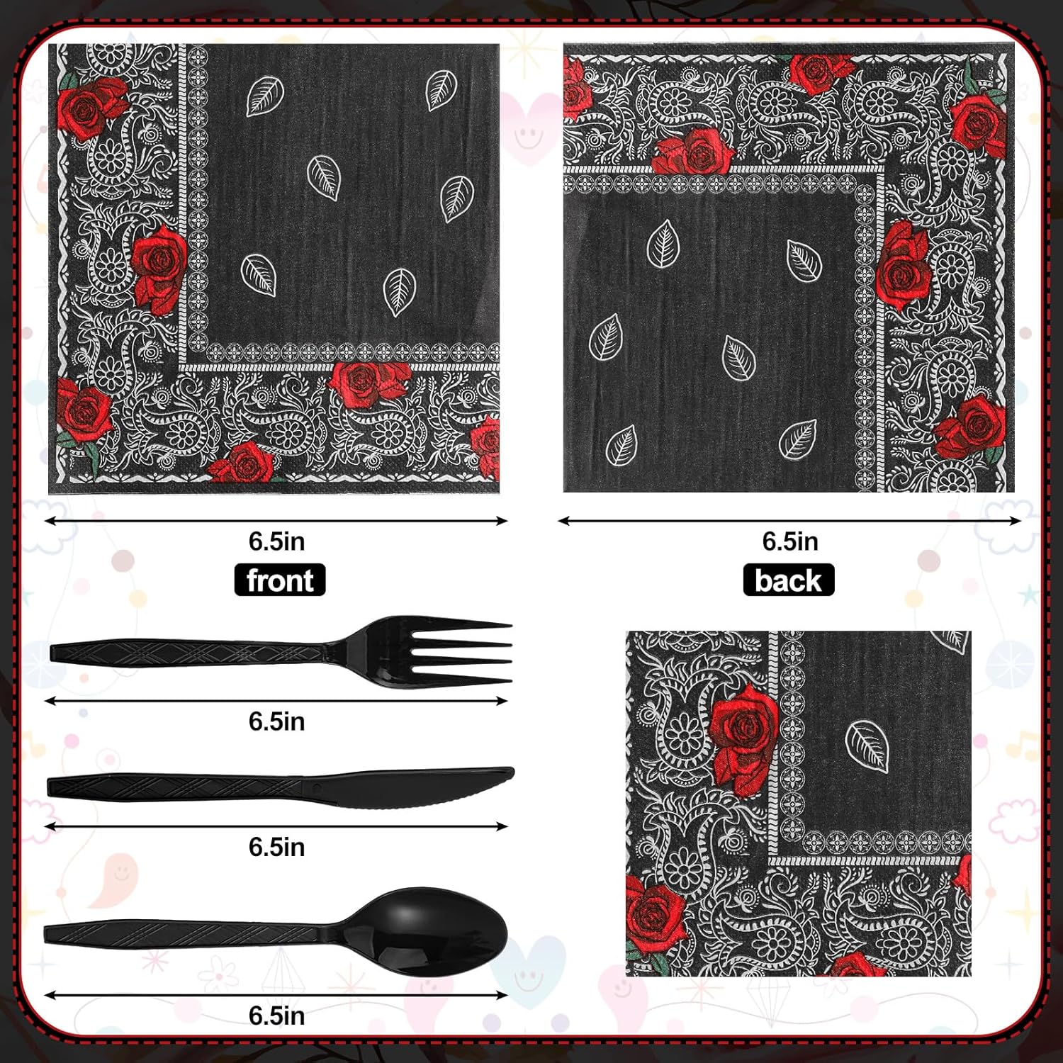 244 Pcs Early 2000s Cholo Gangsta Party Tableware Set
