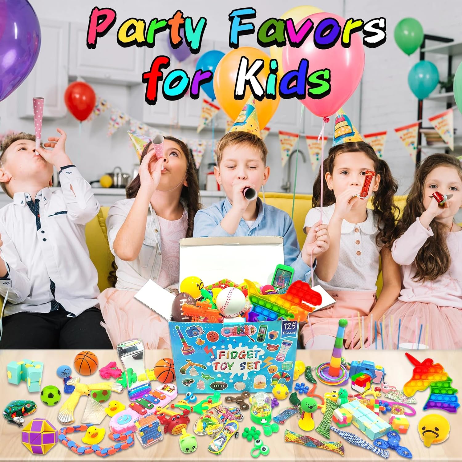 125 Piece Fidget Toy Assortment for Kids 4-12