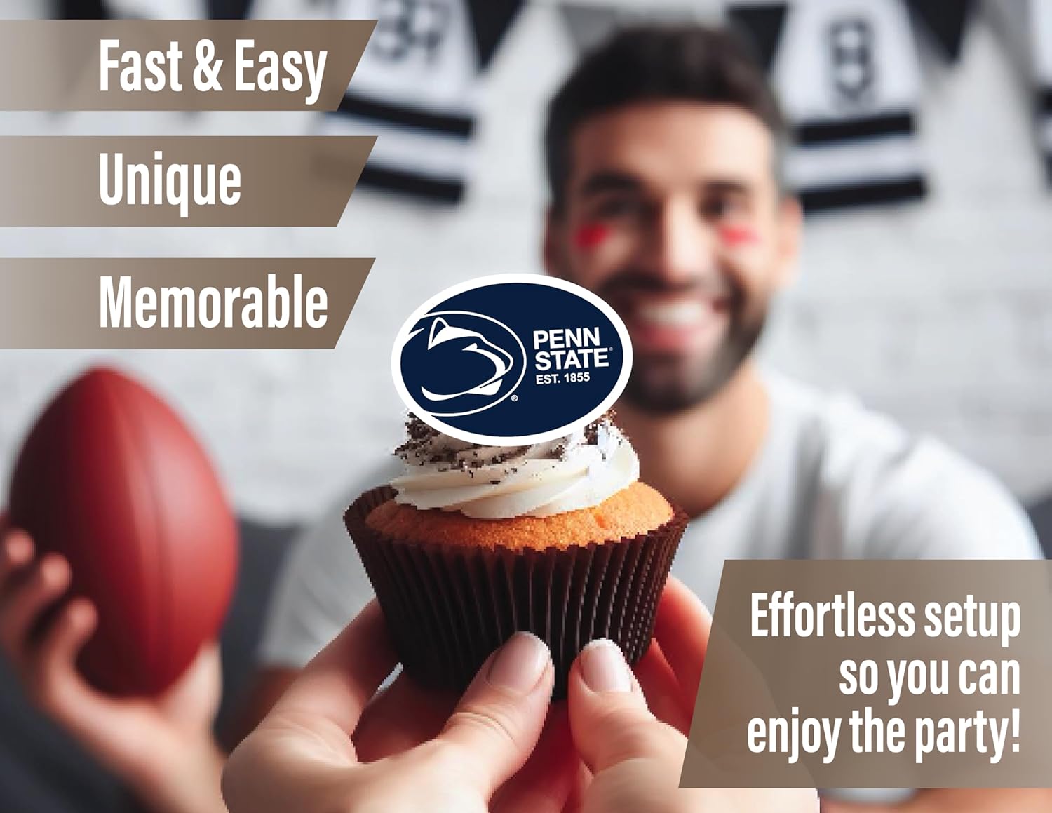 PartyKandy PSU Football Party Decorations 42 Pieces
