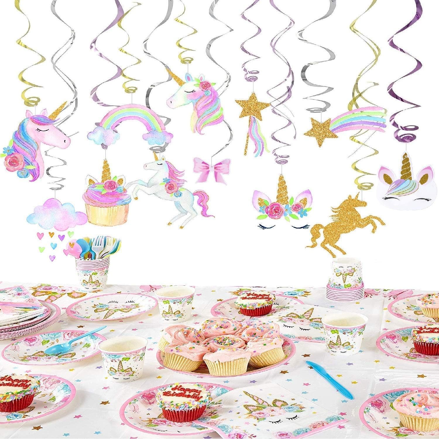 Unicorn Birthday Decorations Party Supplies Banners
