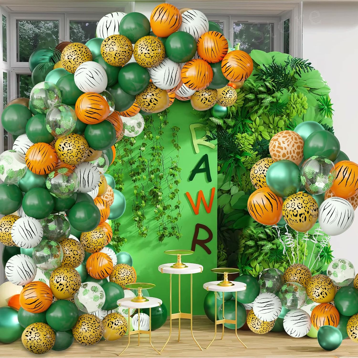 OuMuaMua Jungle Safari Balloons 68 Pack