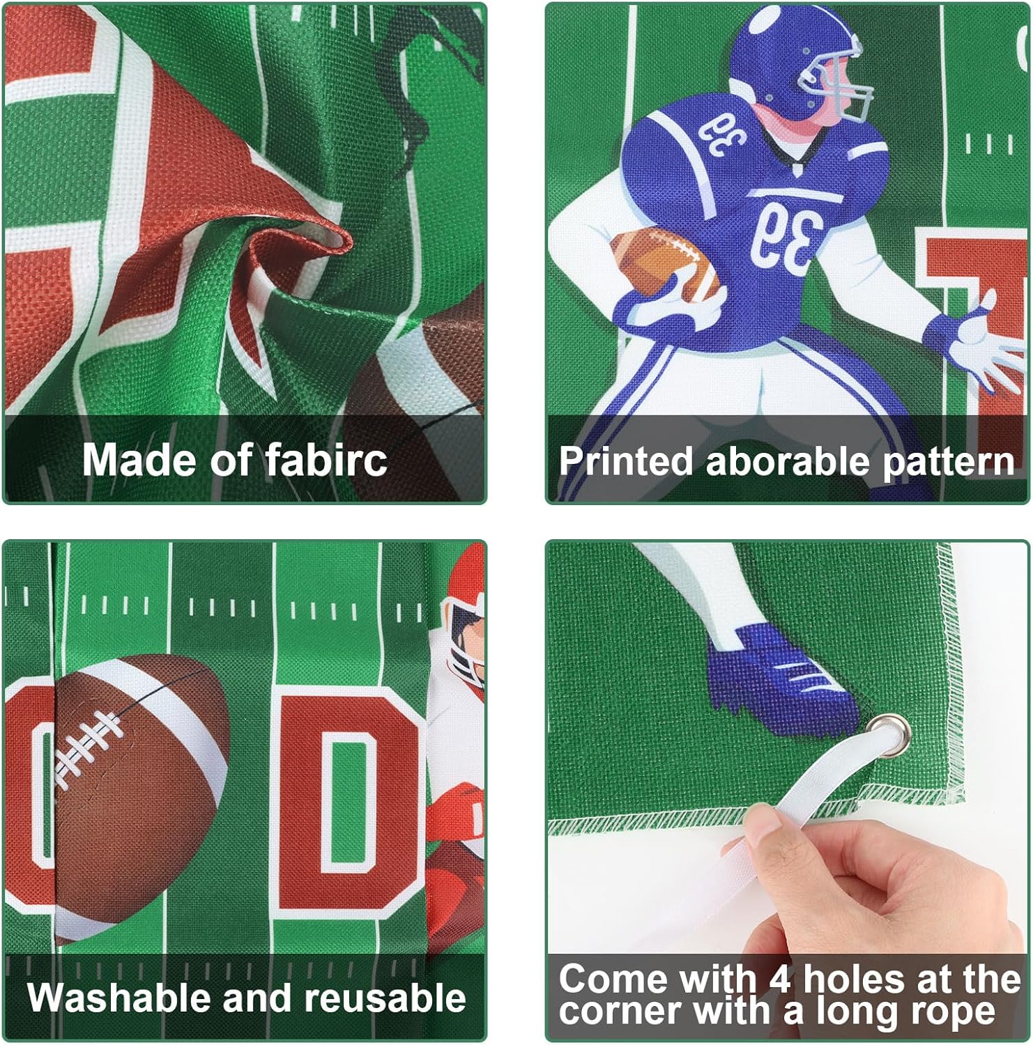 Football Birthday Banner with Touchdown Design