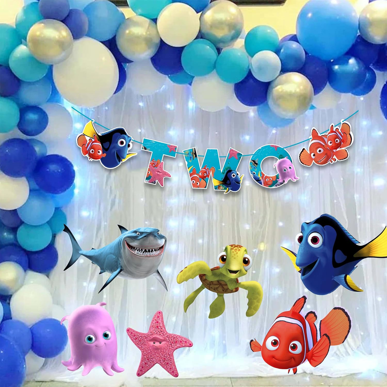 Finding Nemo Two Banner - Ocean Theme Party Decorations