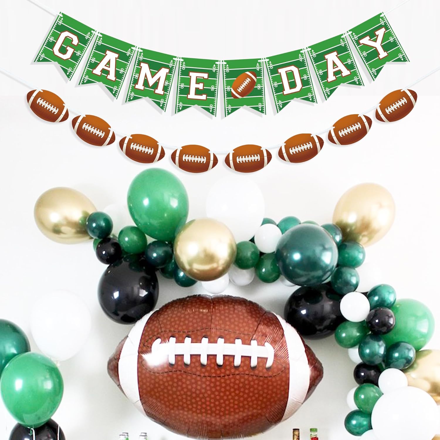 Uniwish Football Party Decorations Banner Garland