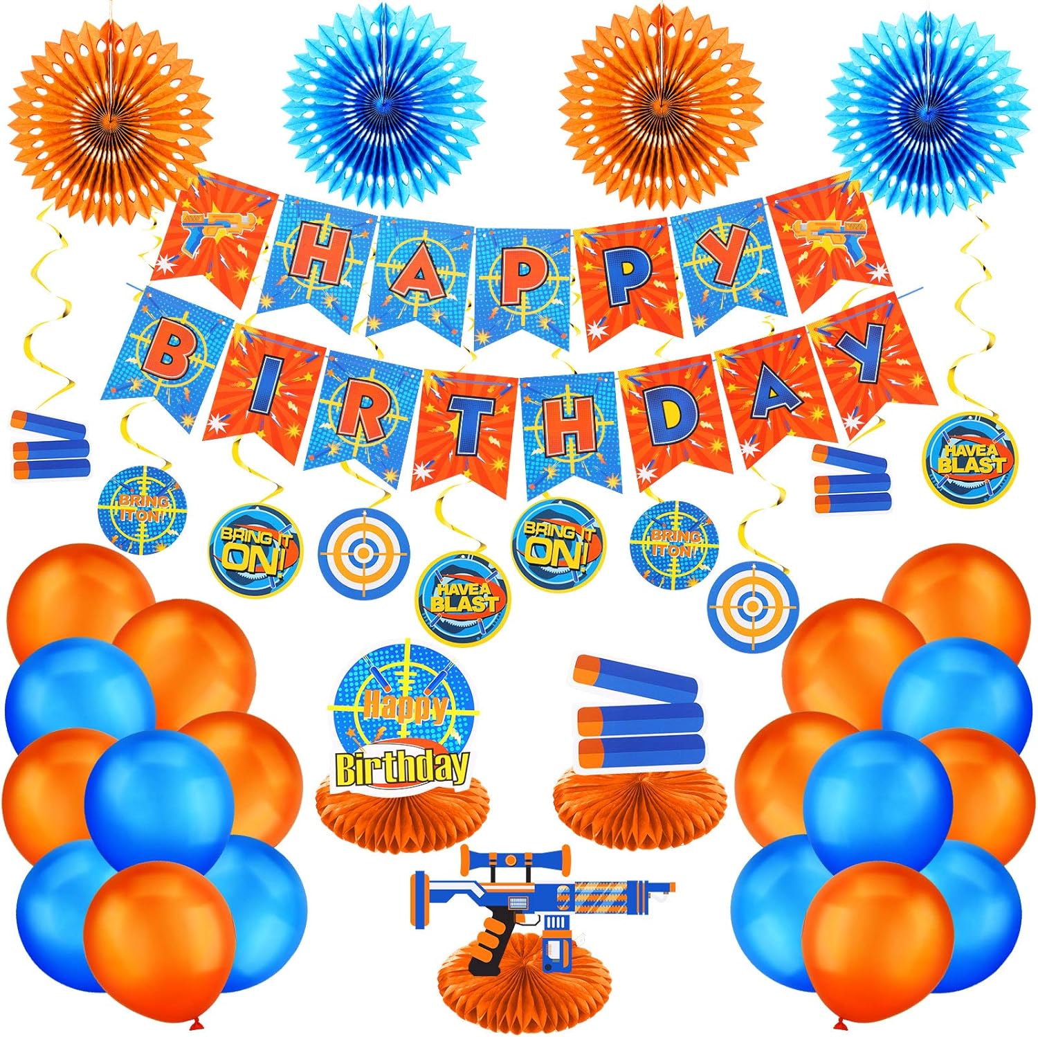 Skylety 30 Piece Dart Birthday Party Decor Set