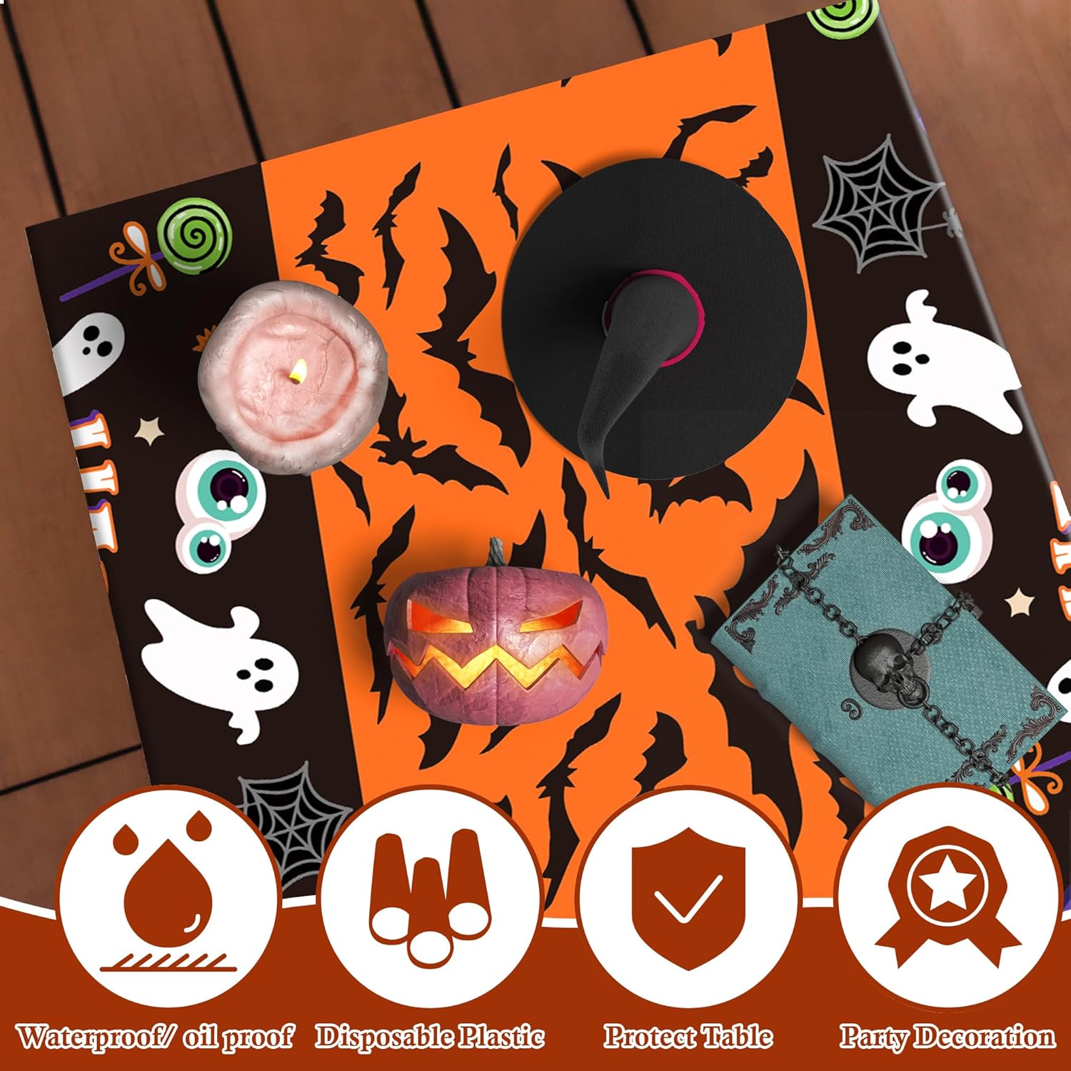OHOME Halloween Tablecloth Set 2 Pack