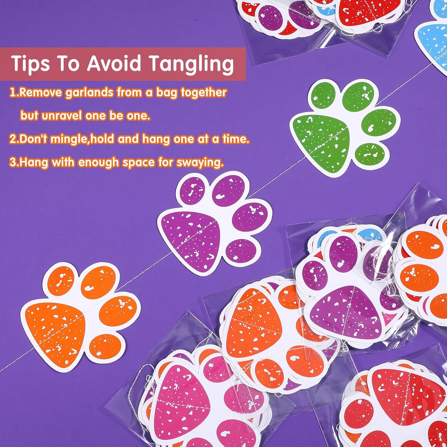 Duraaamo 8 Pack Dog Party Banners Decorations