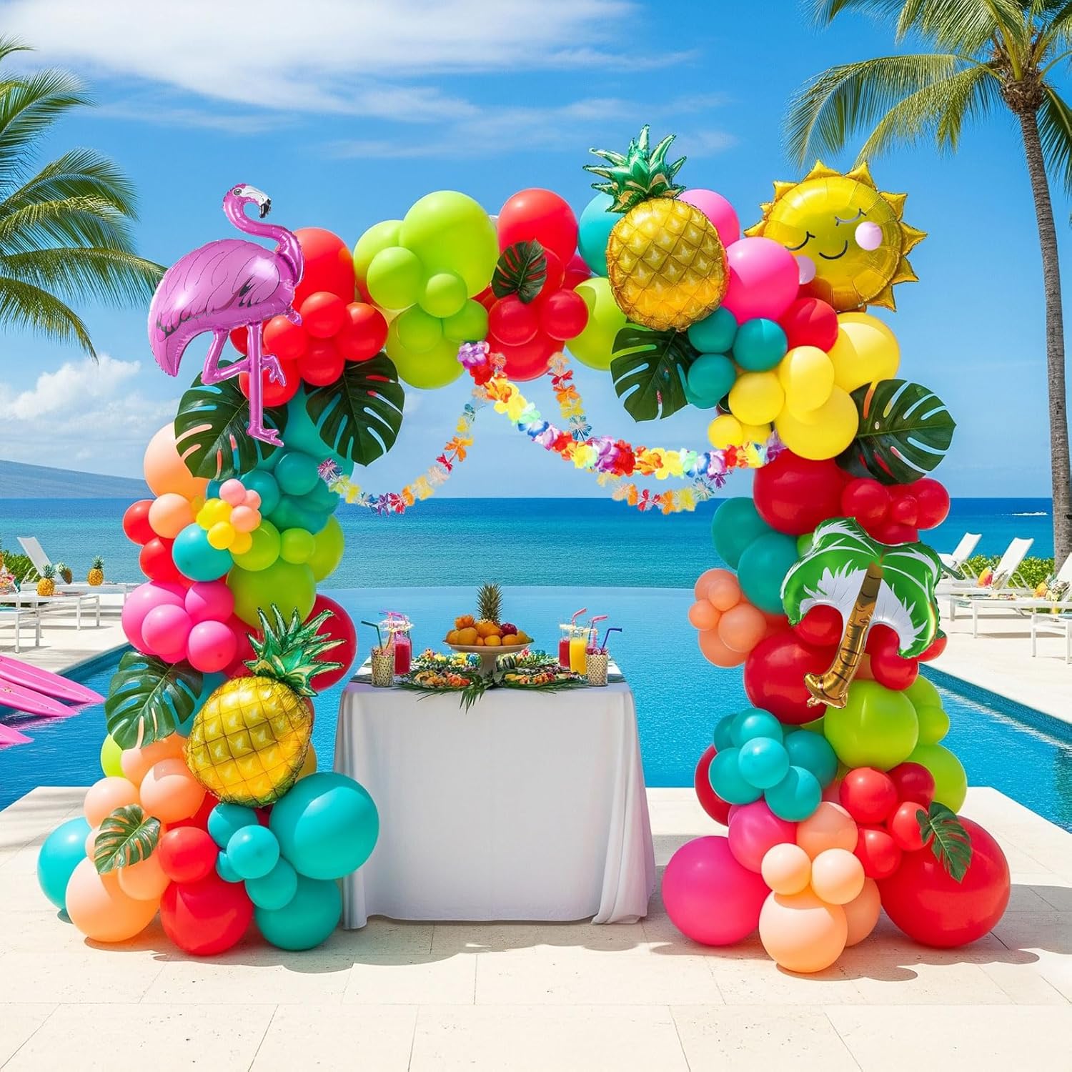 Tropical Balloon Garland Kit for Summer Parties