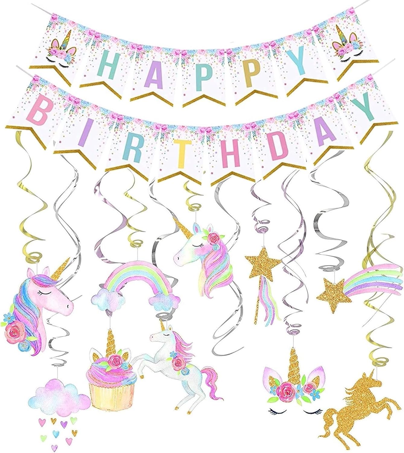 Unicorn Birthday Decorations Party Supplies Banners