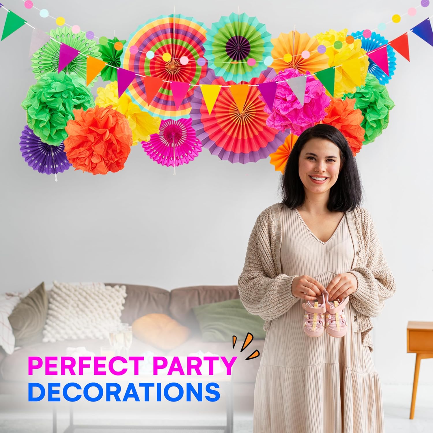 Neliblu 21 Piece Hanging Party Decor Kit