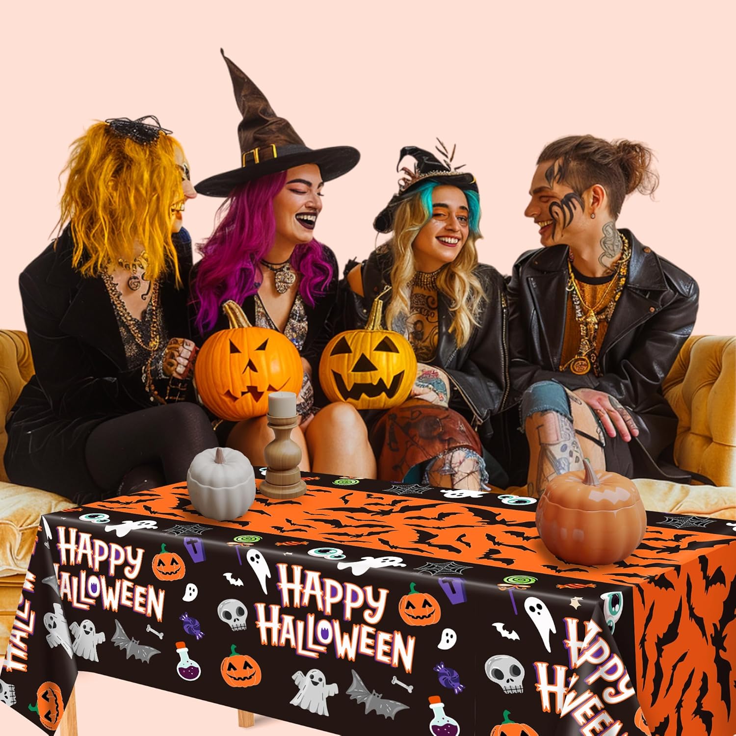OHOME Halloween Tablecloth Set 2 Pack