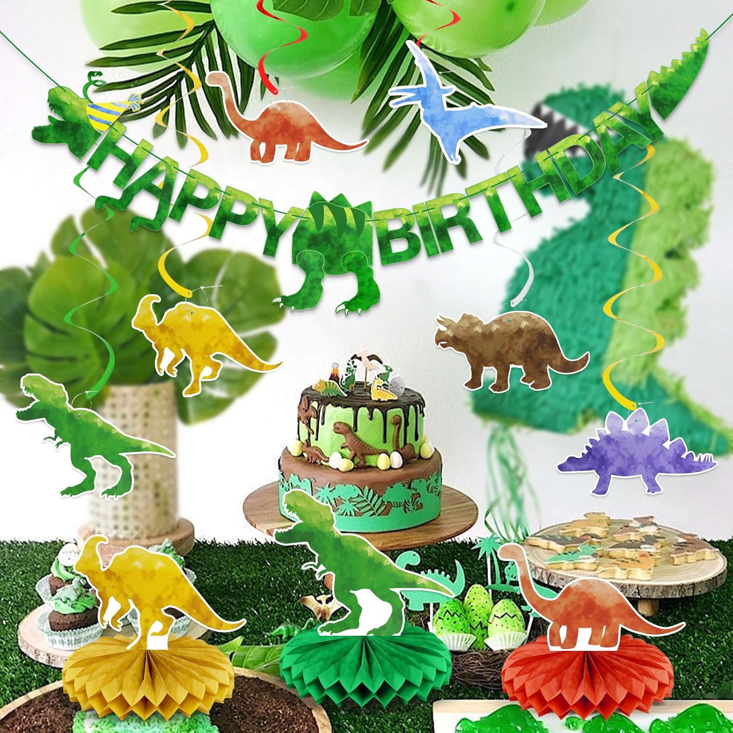 PatiCool Dinosaur Birthday Banner Party Decorations