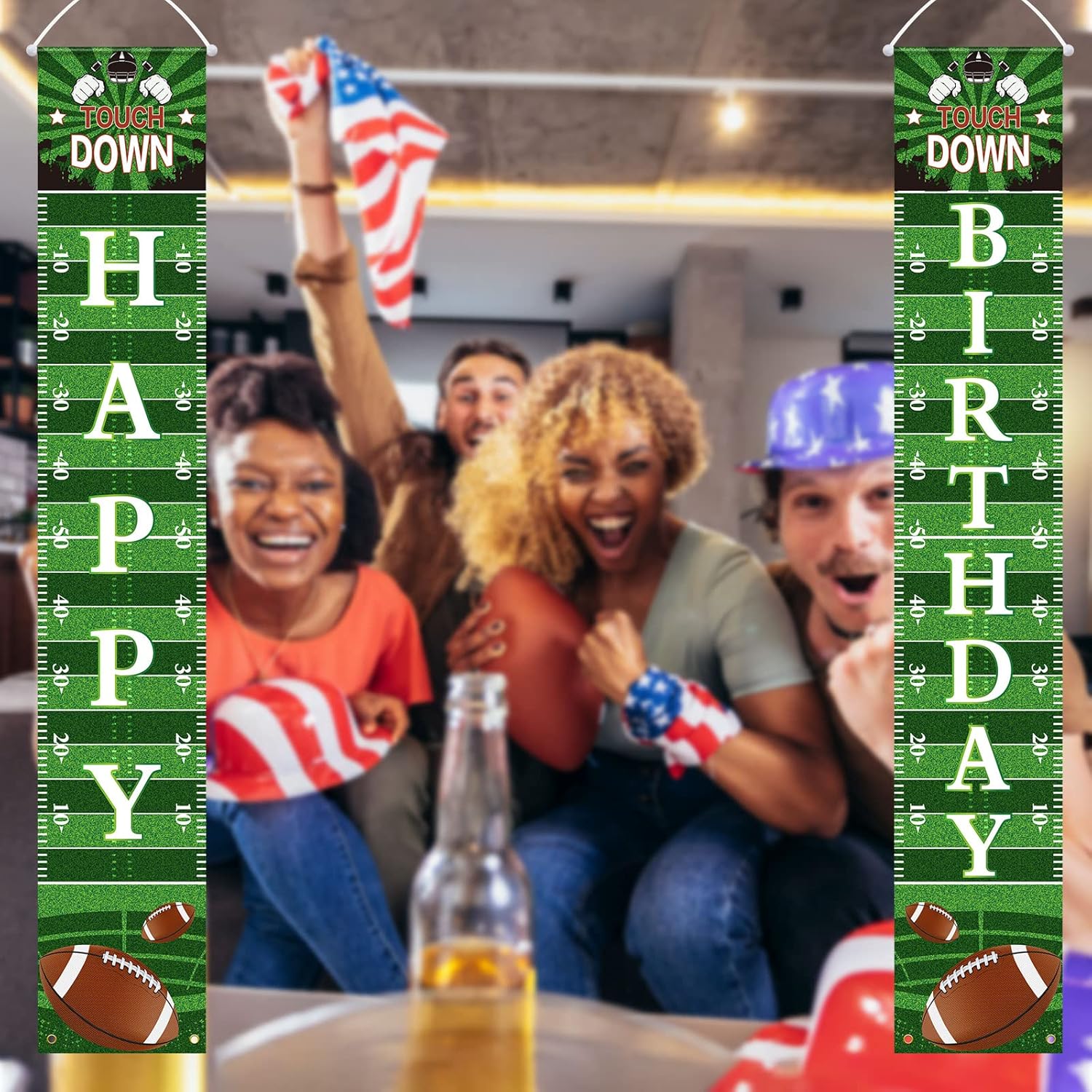 Batiyeer Football Birthday Decor Banner Sign