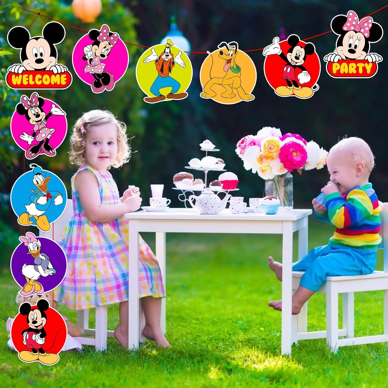 Mickey Mouse Birthday Banner Door Sign Set