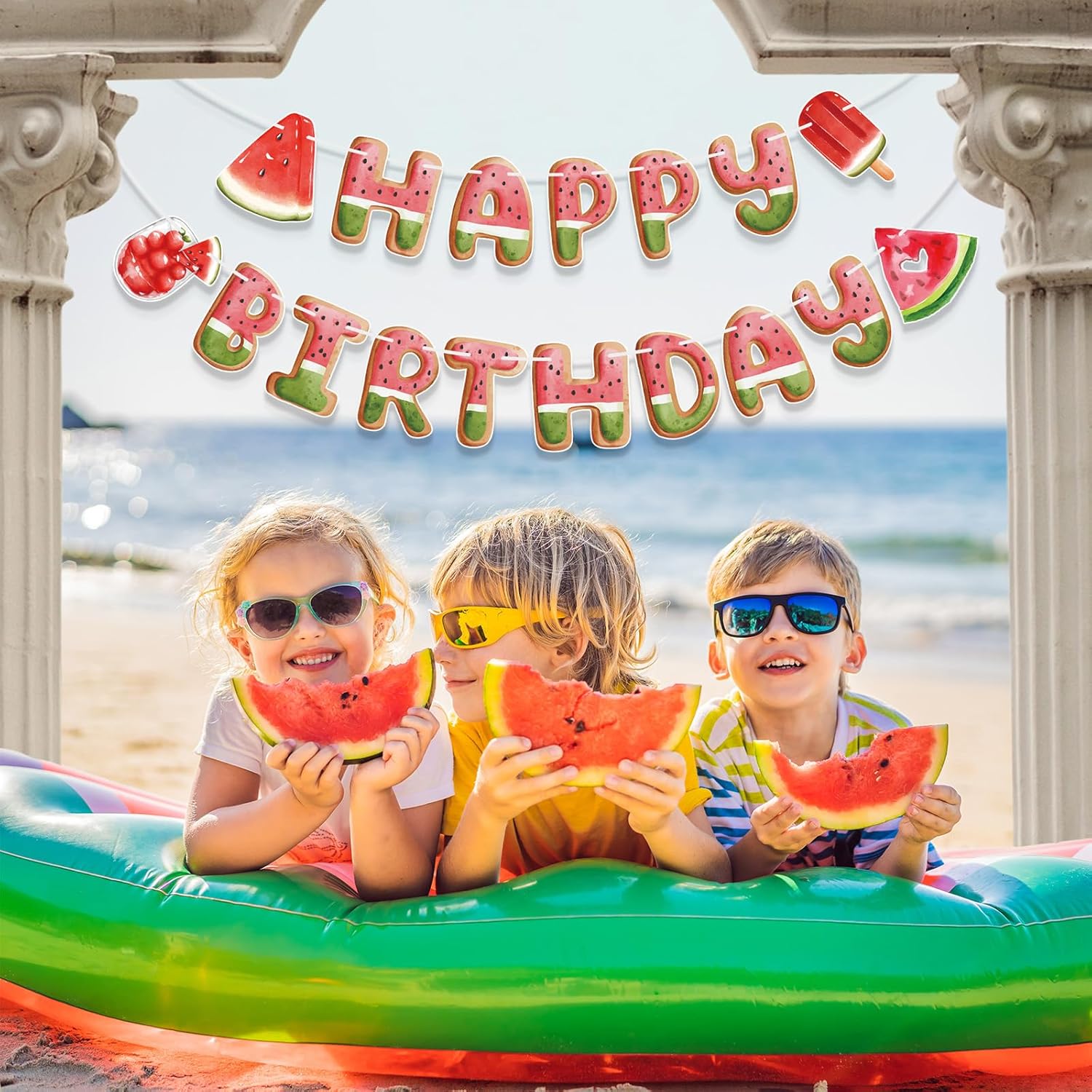 Watermelon Birthday Banner for Summer Party Decor