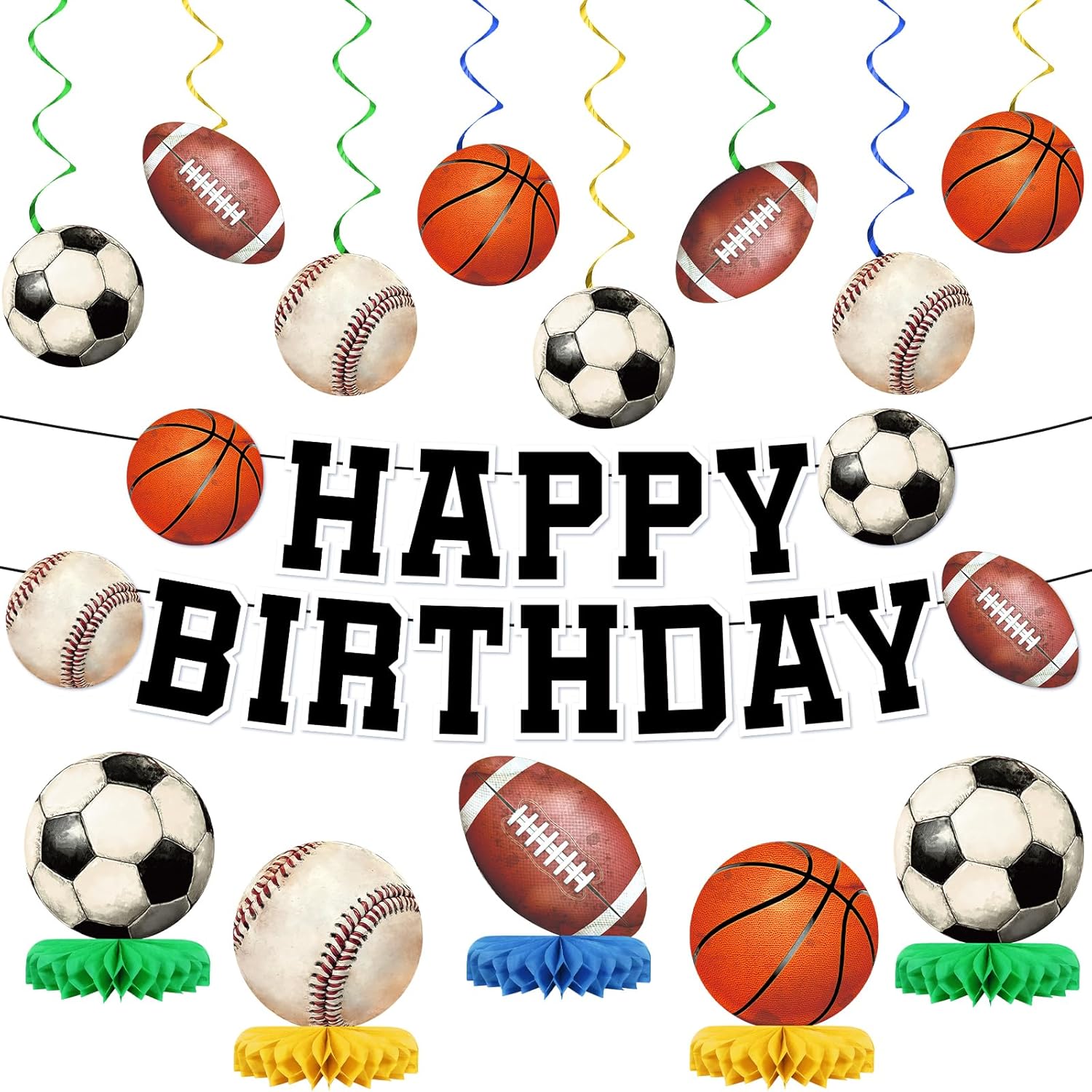 Sports Birthday Party Decorations Banners Centerpieces