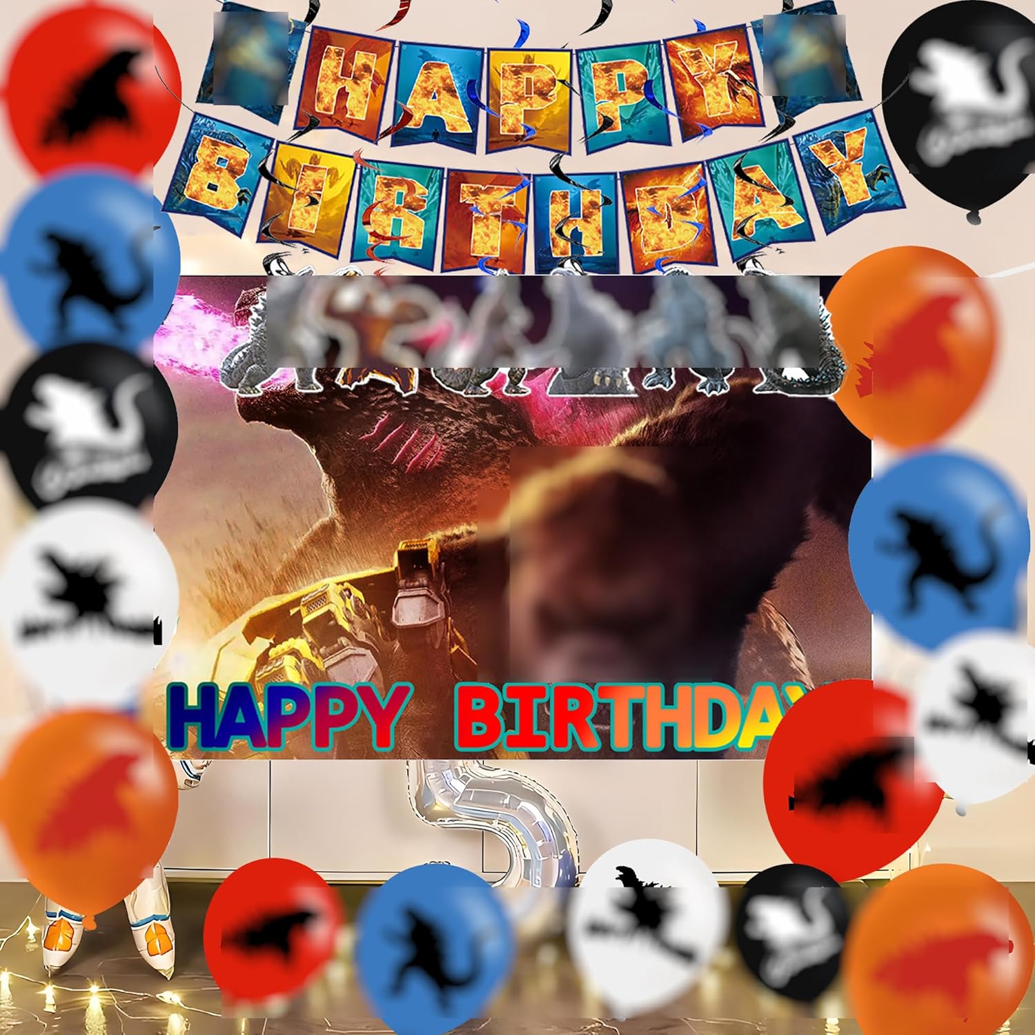 HDPIYRE King of the Monsters Birthday Decorations Set