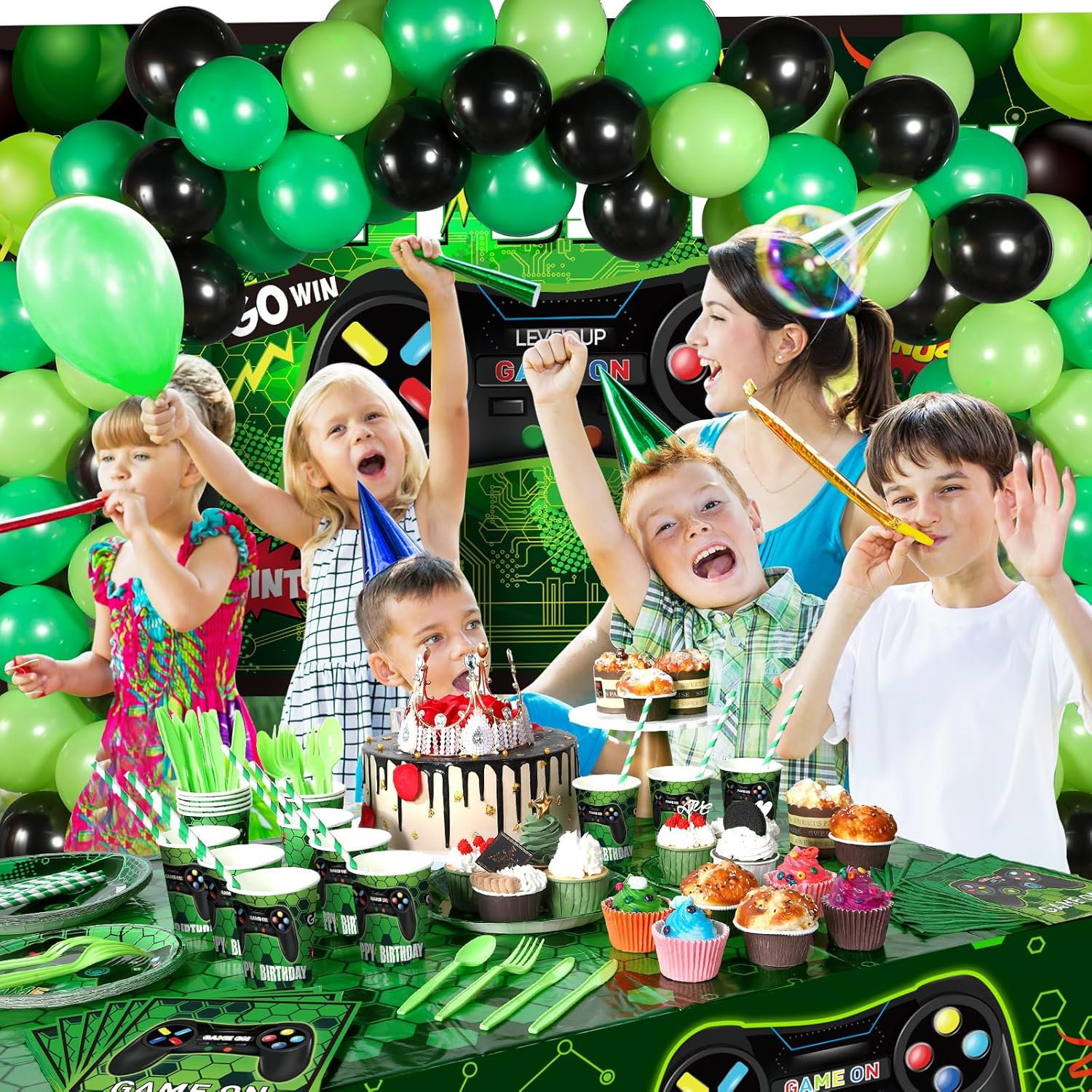 Tatuo 152 Piece Video Game Party Decor Set