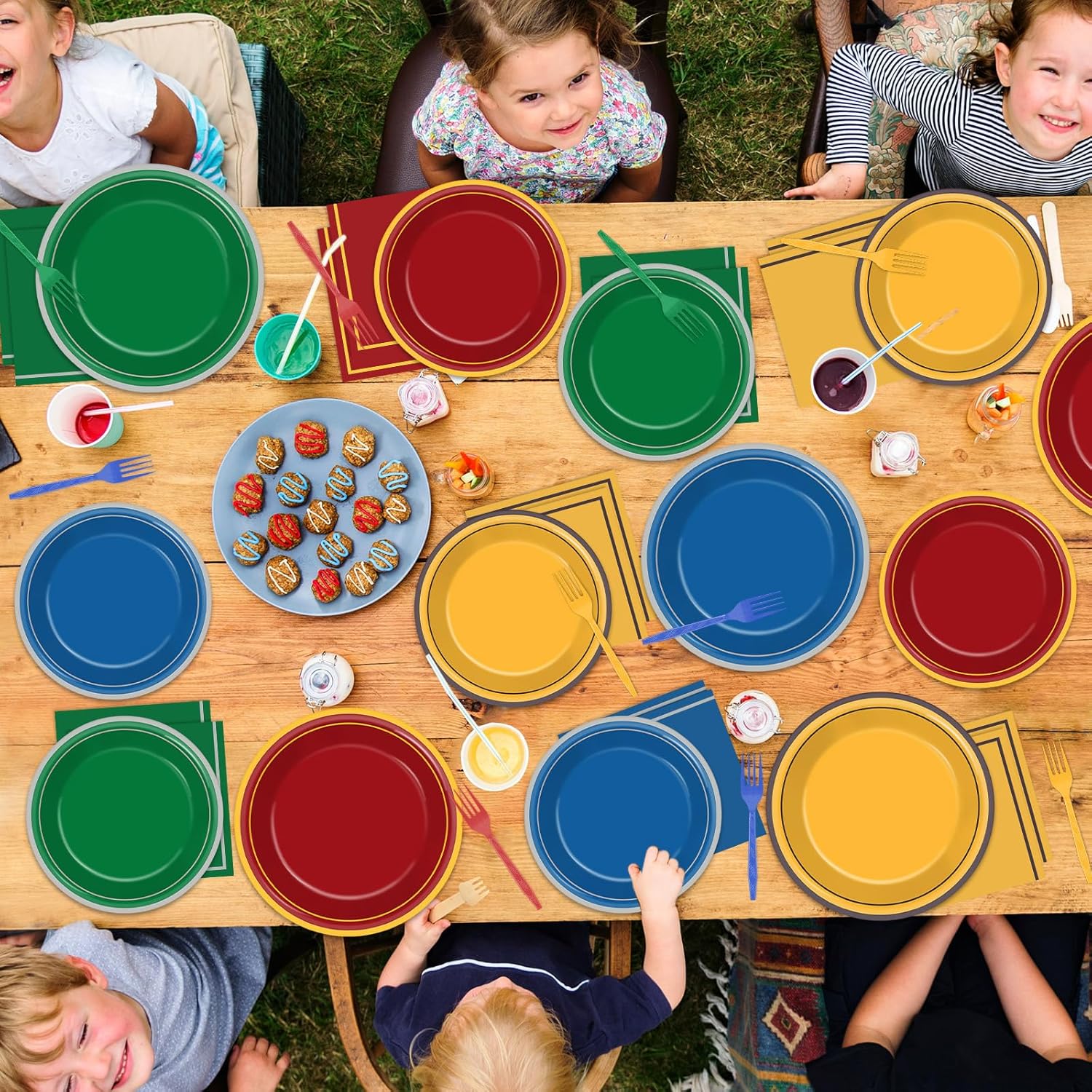 96Pcs Wizard School Party Plates and Napkins Set