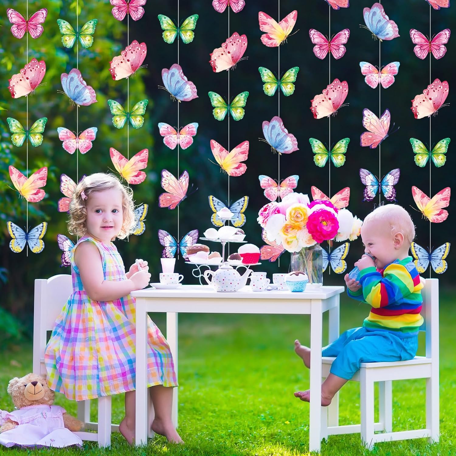 Capoda 8 Pcs Butterfly Decor Garlands for Parties